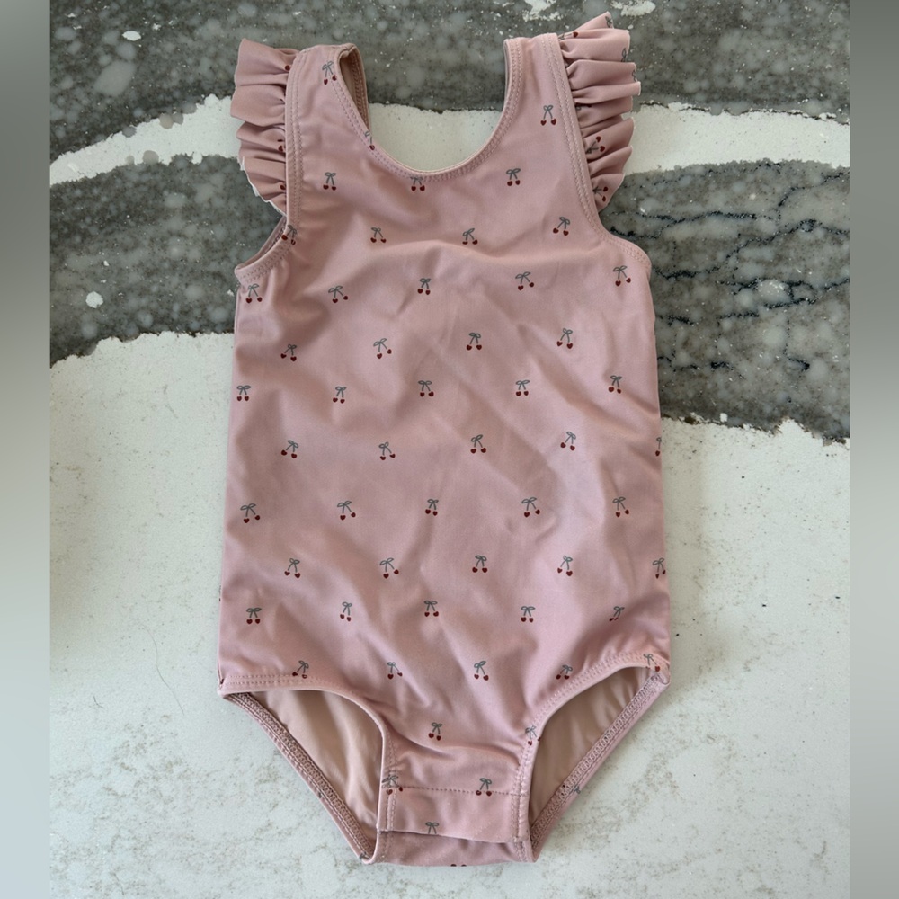Quincy Mae Blush Floral Baby Swimsuit